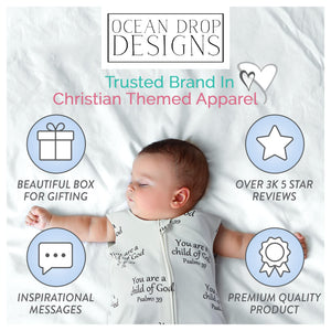 Ocean Drop Designs Sleep Sack 6-12 Months - 0.5 Tog Sleep Sack, Baby Sleep Sack, Newborn Sleep Sack, Wearable Blanket Baby, 100% Cotton Sleeveless Sleep Sacks, Baby Shower Gifts for Boys & Girls