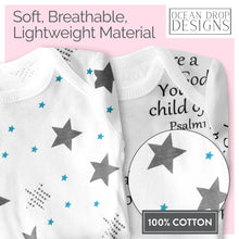 Load image into Gallery viewer, Ocean Drop Designs Baby Gowns 2 Packs (0-6 M) - 100% Cotton Newborn Coming Home from Hospital Outfit, Knotted Gown Baby Newborn, Baby Nightgown, Baby Hospital Outfit, Newborn Outfit for Boys &amp; Girls