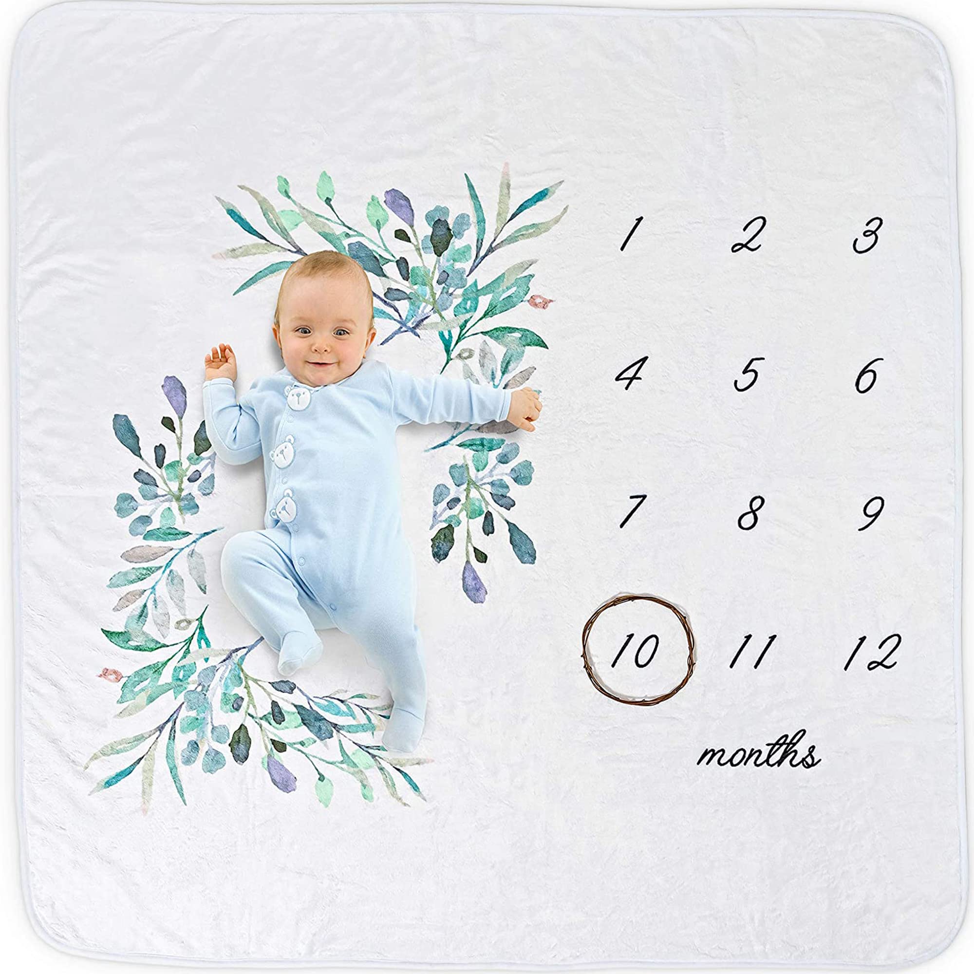 Month Blanket Baby Milestone Blanket Boy Monthly Blankets Baby Boy