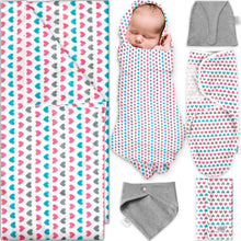 Load image into Gallery viewer, Ocean Drop 100% Cotton Baby Blankets Set - Baby Swaddle, Large Receiving Blanket 41&quot; x 41&quot;, Hat, Bib, Burp Cloth &amp; Gift Box- Great Baby Essentials (5pc Set)